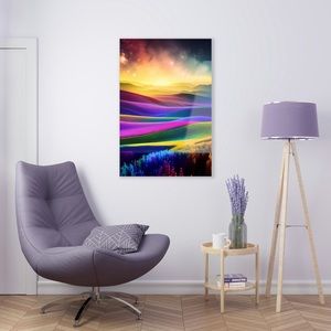 Rainbow Field Acrylic Photo Print